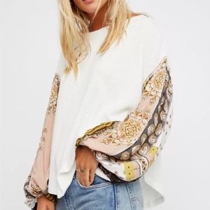 Free People Blossom Thermal Balloon-Sleeve Top